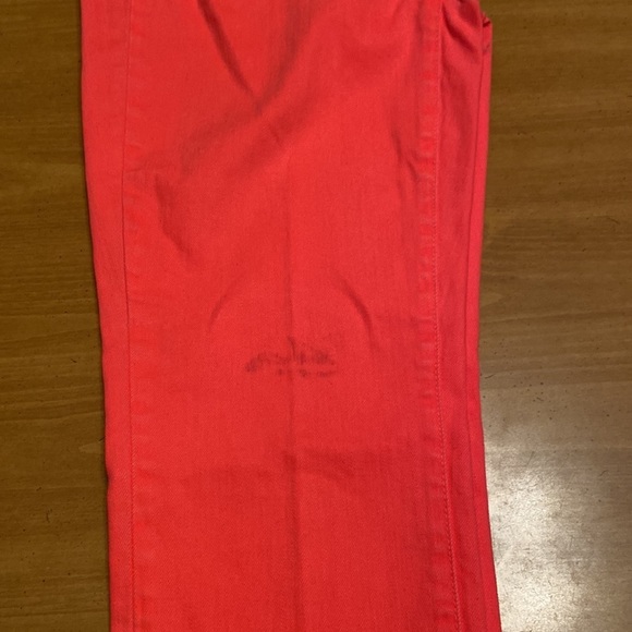VS Women’s Size 8 Orange Denim Jeans Hi Rise Midi Straight Leg Stretch - Picture 6 of 6